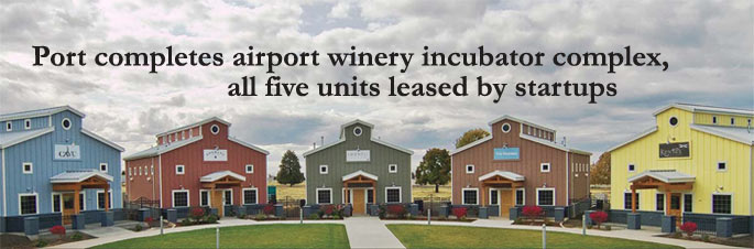 Port completes airport winery incubator complex, all five units leased by startups