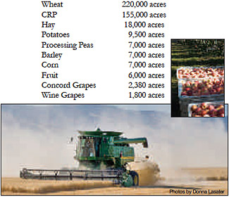 commodity acreages for Walla Walla County